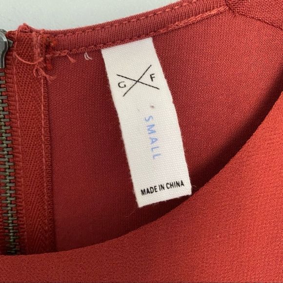 Gentle Fawn sleeveless dress rust colour small EUC - Picture 4 of 8